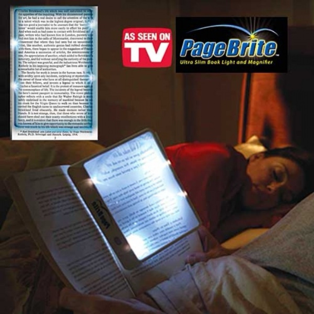 NWT Page Brite Book Lighter & Magnifier Bookmark Gift As Seen On TV